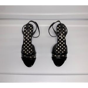 Brand new black and whit polka dot heels